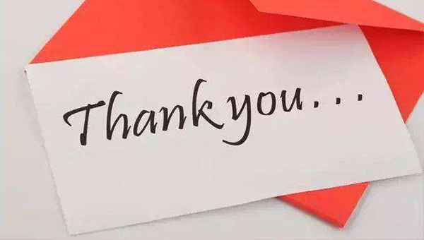 优米app下载安装官网致全体员工的感谢信